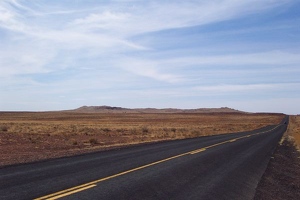 Meteor crater from a distance